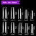 ECBASKET Clear Coffin Nail Tips - 500Pcs Half Cover Acrylic False Nails in 10 Sizes with Storage Box - Buy Online on GoSupps.com