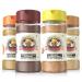 Dessert Topper Combo Pack (Buttery Cinnamon Roll, Chocolate Donut, Gingerbread Cookie, Pumpkin Pie), Pack of 4 - Flavor God Seasonings Combo (Pack of 4)