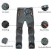GMTTFOUR Men's Waterproof Snow Ski Hiking Pants - Fleece Lined, Reinforced Knees, Zipper Pocket - Grey01 Large - Buy Online on GoSupps.com