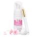 Eyelash shampoo for eyelash extension eyelashes shampoo lash shampoo 60ml eyelash foam clean eyelash cleaner for salon and home use (cherry blossoms)