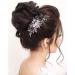 Vatocu Flower Bride Wedding Hair Comb Pearl Headpieces Silver Crystal Bridal Hair Accessories for Women and Girls - Buy Online on GoSupps.com