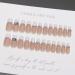 White French Acrylic Coffin Stick On Nails 24pcs - Medium Length Press On Nails with Glue - Ballet French Style Fake Nails for Women and Girls - Heart Puffs Design - Buy Online on GoSupps.com