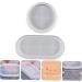 NUOBESTY 2pcs Storage Tray Mold Silicone Molds Resin Trinket Plate Mold Crystal Drip Mold Flat Accessories White 10X19.5CM - Buy Online on GoSupps.com