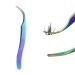 Nagaraku DIY Self-transplantation eyelash extension tweezers eyelash appliances stainless steel curve eyelash clamp make-up tool especially for clusters and individual eyelashes at home use (aperture d-01) d-01 self-graffing tweezer