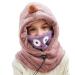 Lazz1on Children's Balaclava Girls Boys Balaclava Fleece Warm Windproof Winter Hat for Winter Snowboard Skiing Outdoor L Purple