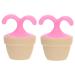 Sewoart 2 STK Rederball massager Portable massage device Manual roller deep massage roller hand massager acupressure foot massager made of wood muscle metal metal steel meridian 6.5x5cm pink