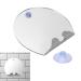Fogless Shower Mirror for Shaving with Powerful Suction and Hook - Bathroom Accessories - Buy Online on GoSupps.com