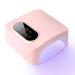 Gel UV LED Nail Lamp: 72W Rechargeable Nail Lamp Professional Cordless Light Nail Dryer for Nail Polish with Display Auto Sensor Wireless Lightweight Quick Dry Curing Nail Lamp Gift for Woman Girl Pink