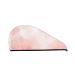 Hair Towel Wrap Hair Drying Towel with Button Towel Turban Head Towel to Dry Hair Quickly (Pink Marble)