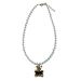 Oralgos Elegant necklace with bear pearls stylish charm necklace versatile necklace suitable for everyday use parties and appointments art beads and alloy