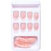 White round headed French False nails Press on Nails with Nail Tips Acrylic False Nails Cute Artificial Nails for Women and Girls - Buy Online on GoSupps.com