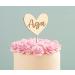 Alsino Personalized Cake Topper - Sustainable Wood Heart Engraved for Weddings Birthdays Baptisms & More - Buy Online on GoSupps.com