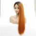 High Temperature Resistant Long Straight Lace Front Wig - Durable Chemical Fiber Hair - Buy Online on GoSupps.com