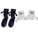 Magnetic Suction 3D Doll Couple Socks Funny Crazy Lovely Hand In Hand Novelty Socks for Women Men Casual Couple Socks One Size Black + White
