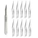 ABMRO Scalpel Blades #11 with #3 Handle – Sterile Single Blade Razor for Dermaplaning, Dissection, Podiatry and Grooming