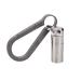 SW633 Micro Titanium Portable Pill Case Keychain Mini Pill Holder Keychain Waterproof Pill Fob for Outdoor Travel Camping(Include a Titanium Keychain Clip and Stainless Steel Necklace)