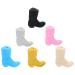 Healeved Bracelet Beads 6pcs Boot Shaped Silicone Beads Loose Spacer Beads for DIY Beading Bracelet Necklace Baby Teether Toys Sensory Jewelry Bracelets Beads