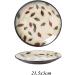 Porcelain Plate Bowls and Saucers Ceramic Hand-Painted Under Glaze Flower Leaf Dinner Plate Creative Steak Salad Sushi Dish Dessert Cake Plate Kitchen Tableware (Color : V) (Color : 8.5 Inch B) - Buy Online on GoSupps.com