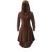 Gothic Clothes for Women plus Size Dress Dress Long Sleeved Hooded Strap Gothic Dresses for Women (Brown L) Brown Large - Buy Online on GoSupps.com