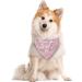Baby Announcement Dog Bandana Pink Triangle Scarf for Small to Large Dogs | Cute Dog Accessories - Buy Online on GoSupps.com