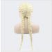 BGHJUE Long Natural Wigs for Women - Side Part Highlight Synthetic Wig with Breathable Cap | High Temperature Fiber - Yellow Braided Hair - Buy Online on GoSupps.com