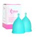 Menstrual Cups Multi Pack Heavy Flow Flexible Disposable Softcup Small Or Large Two Pack with Storage Silicone Soft Cups Menstrual Organic Cups Large Large (Pack of 2) Blue