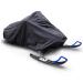 FLR Snowmobile Cover 143x50x47inches Black Dustproof Sled Cover Protection for Snowmobile or Snow Motorcycle