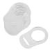 10 pieces of baby-button-style pacifier clips adapter silicone transparent baby pacifier buttons pacifier holder clip adapter for rings (transparent)