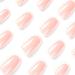 QINGGE Pink French Tip Press on Nails - Medium Squoval Acrylic Fake Nails - 24Pcs Glossy Stick on False Nails for Women - Buy Online on GoSupps.com