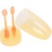 Toddler Toothbrush Set - Soft Bristles Cartoon Design Liquid Silicone for 0-3 Years | International Shipping - Buy Online on GoSupps.com