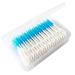 SUPVOX Interdental Brushes Dental Floss Sticks Portable Oral Tooth Clean 160pcs (Blue)