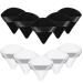 10 Pieces Powder Puff Face Triangle Makeup Puff Pure CottonSoft Velour Triangle Powder Puffs for Loose Powder Body Powder Cosmetic Foundation Eyes and Corners Beauty Makeup Tools (Black+White) 5Black+5White