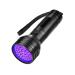 UV black light 51 LEDs UV flashlight mini ultraviolet pets urine detector 395nm UV light scorpion light torch lamp for fake banknotes urine of dogs cats and other pets