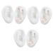 Hemoton 3 Pairs Artificial Ears Ear Practice Piercing Acupuncture Ear Model Silicone Ears Fake Ear Model lab Ear Model Human Ear Model Ear Models Soft 3D Human Body White Nose