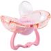 Flat Head Pink Baby Pacifier - Soft Liquid Silicone Nipple for Newborns | Automatically Closes & Safe for Babies - Buy Online on GoSupps.com