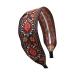 Onsoyours ladies hair band headband fabric with loop vintage flower embroidery chopper boho hair jewelry head band women sweet hair wrap a coffee unit size a coffee
