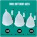 Menstrual Cups Set of 3 - Medical Grade Silicone Reusable & Comfortable | Tampon & Pad Alternative with Travel Pouch - Buy Online on GoSupps.com