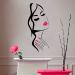 Wall Decal Beauty Salon Manicure Nail Salon Hand Girl Face Vinyl Sticker Home Decor Hairdresser Hairstyle Wall Sticker M-73 (40X90CM bright pink lip/nail) 40X90CM Bright Pink Lip/Nail