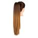 Neverland 50cm Ombre Two Tone Long Straight Wavy Ponytail Hair Extension | Clip In Claw Hairpiece 8# & 27# - Buy Online on GoSupps.com