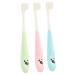 Minkissy Travel toothbrush for children ergonomic children's toothbrush soft bristles extra toothbrushes accessories comfortable abdominal muscles travel method 3 pieces