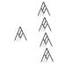 LALAFINA 5 pcs Mean Makeup Golden Steel Metal Positioning Stencils Three-point Sliding 1 count (Pack of 1) Blackx5pcs