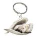 Car Pendant Cute Sleeping Dog Angel Car Key Pendant for Dog Lovers Moms Car Hanging Ornament Windows Decor Ornament Sleeping Angel Animal Pet Dog Lover Car Rear View Mirror Accessories Labrador Retriever Unity size