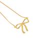 Southjieling Hip Hop loop collarbone chain necklace bowknot shape necklace adjustable collarbone chain decoration for daily use big bow gold