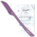 Lilibeth of New York Original Brow Shaper - Foldable Eyebrow Trimmer and Facial Hair Removal Device - Peach Fuzz Trimmer - Dermaplaning Tool for Women - Single - Lavender