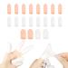 CQQNIU 20 Piece Silicone Finger Sleeves Perforated Breathable Finger Sleeves for Hand Eczema Arthritis Cracked Fingers White Skin Tone (16 Long Plus 4 Short)