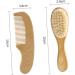 KOMBIUDA Baby Hair Brush Set - Soft Wooden Brush and Comb for Newborns and Infants - Perfect Baby Care Kit for Scalp Massage and Gifting - Buy Online on GoSupps.com