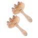 Beaupretty 2st Meridian massage brush Kamm Manual scalp massage devices GUA-SHA facial tools Haircongs for thick hair combs for women wooden rolling stock massage tab