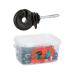 Kerbl ring insulator with continuous support bucket 100pcs. incl. screw driver