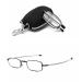 ZUKKY Retro Faltbare Lesebrille for Mnner Frauen Kristalllinse Tragbare Lesegerte mit kompaktem Gehuse Verstellbarer Bgel AM29