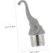 Zerodeko Glass Tea Infuser 3 Pcs Elephant Tea Maker Stainless Steel Tea Making Utensils Glass Coffee Strainer 11.8X4.6CMx3pcs Greyx3pcs - Buy Online on GoSupps.com